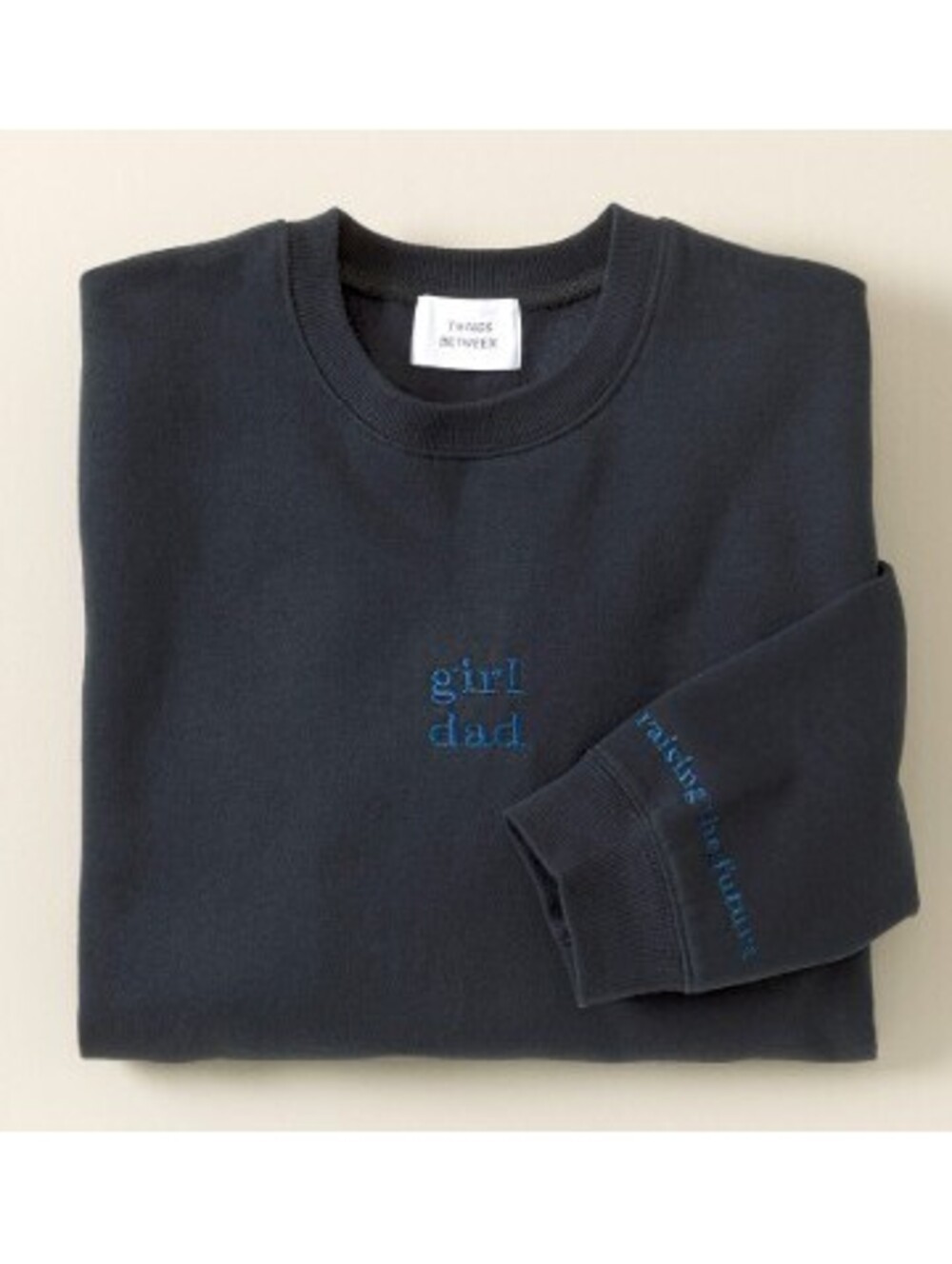 Things Between Navy Blue "Girl Dad" Crewneck Sweater - Men's Medium